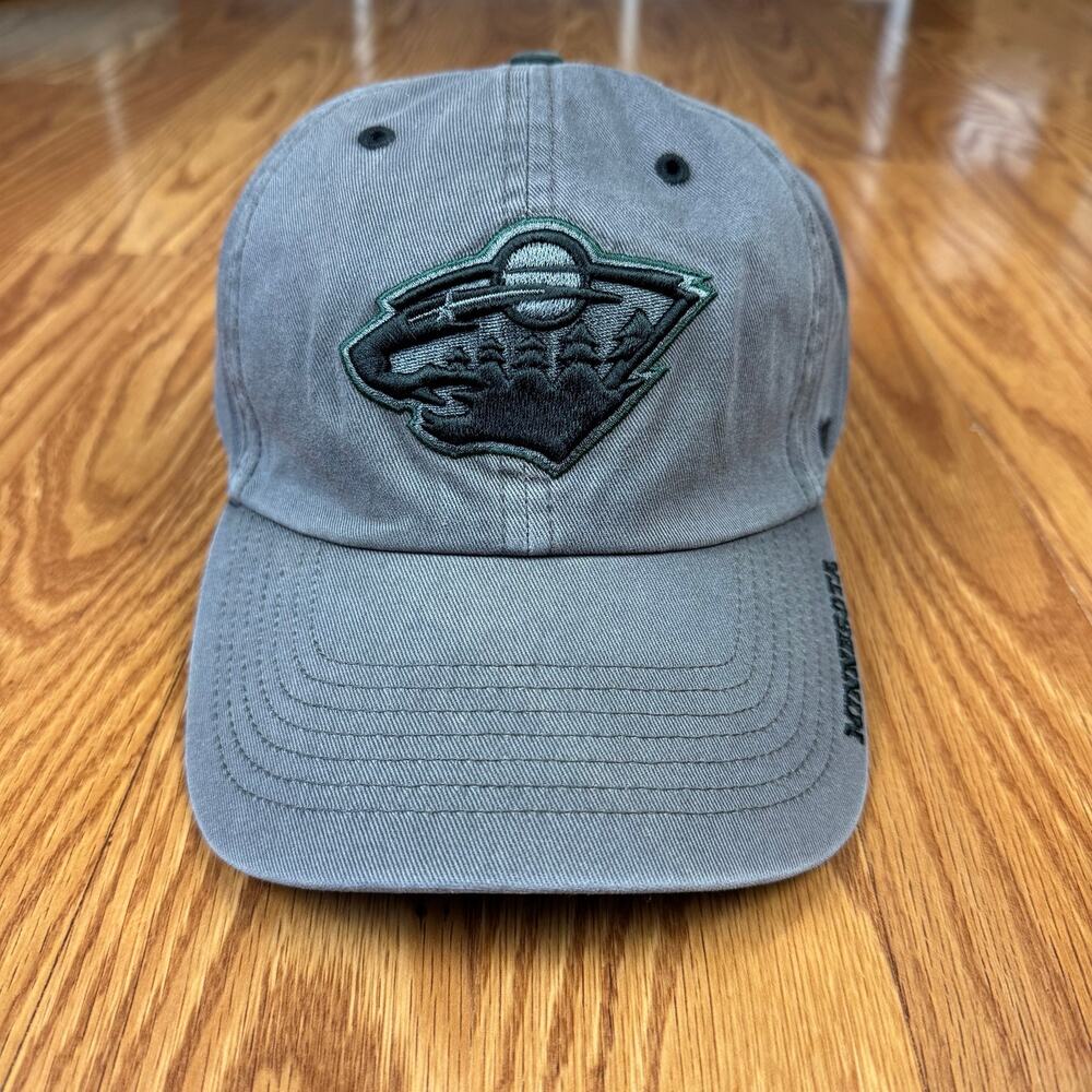 47 Brand Minnesota Wild NHL Hockey Gray Strapback Clean Up Hat